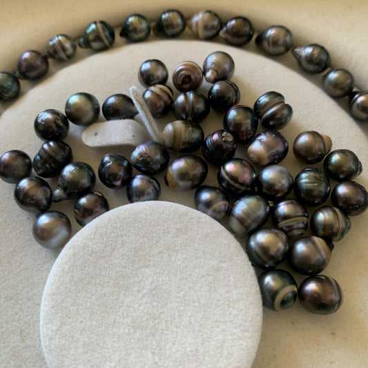 9mm Loose Tahitian Saltwater Black Pearl Bead Tahitian Baroque Beads BoZorX BT-8