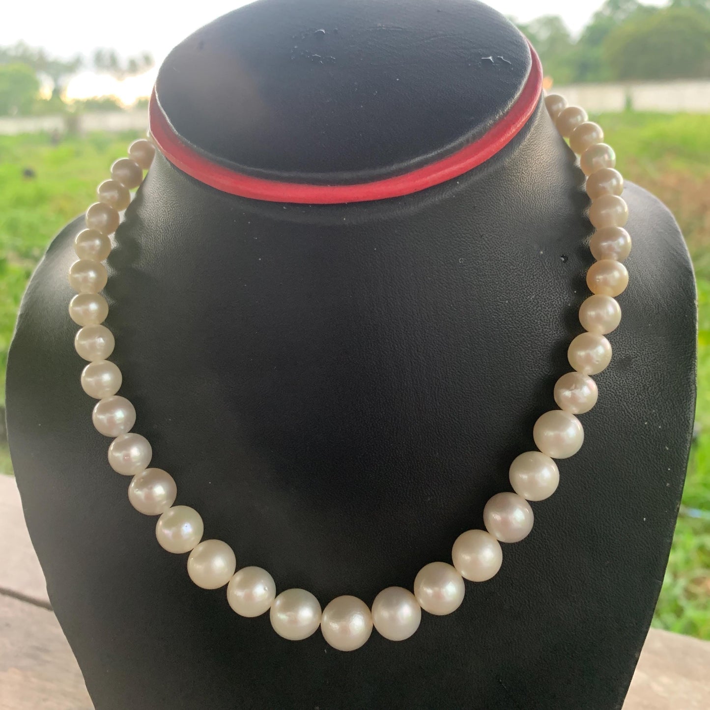 Loose White South Sea Pearl Necklace: Indonesian Saltwater Pearls 7.4mm-11.4mm