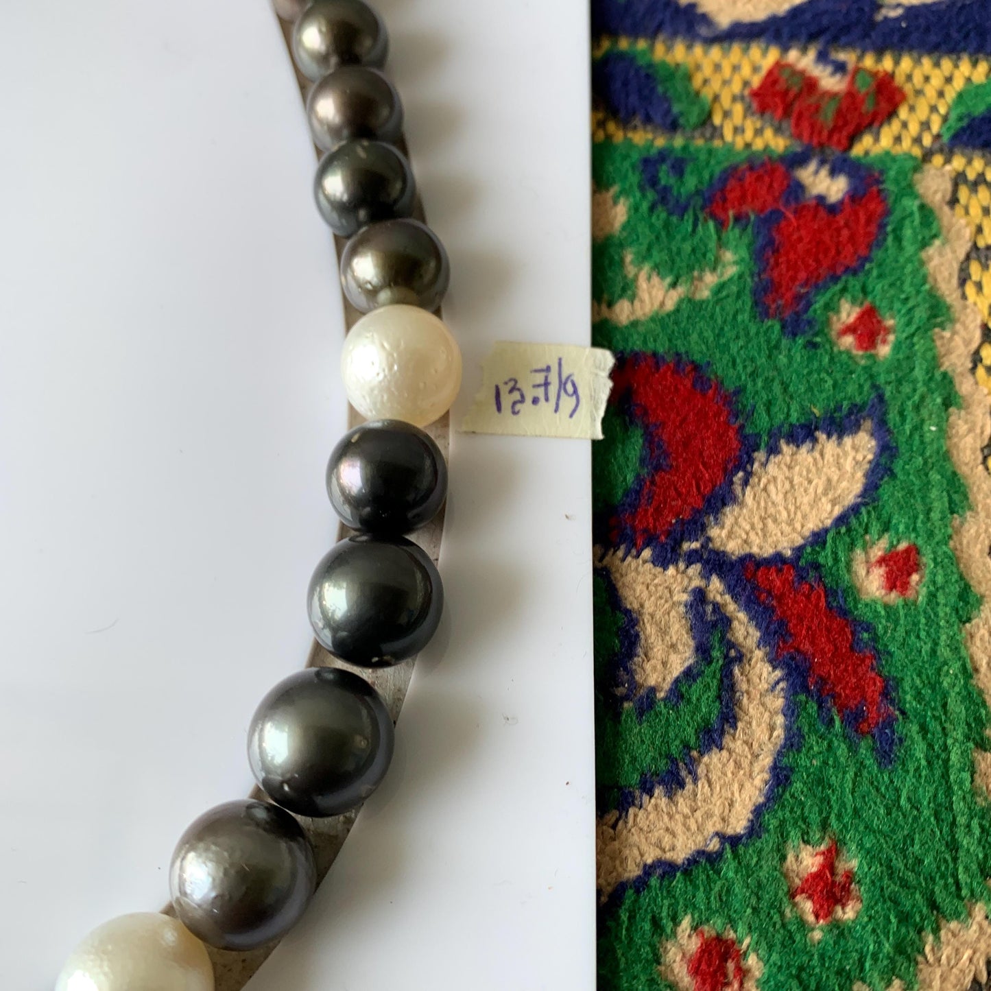 Tahitian Pearl Necklace Black and White Pearl Necklace Koktail Pearl Necklace Mix Color Pearl Necklace Seawater pearl Necklace BoZorX