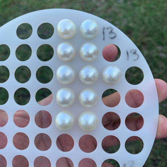 11 Pieces 13.7-13.9mm South Sea Pearl Bead Indonesia Seawater Pearl - BoZorX GR-28