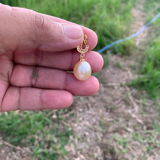 13mm Real south sea pearl saltwater pearl seawater pearl Pendant BoZorX L-7