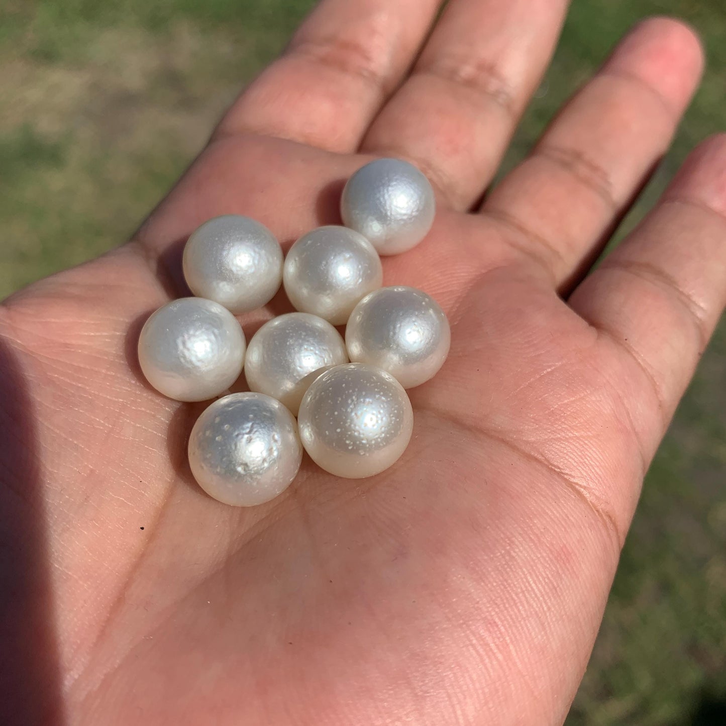 8 Pieces 12.5-12.6mm Indonesia Loose South Sea Pearl Seawater Pearl Beads Special edition Pearl BoZorX GR-24