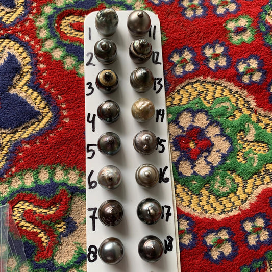 14-15mm Loose Black Saltwater Pearl Black Seawater Pearl Tahitian Baroque Pearl Tahitian Pearl Beads BoZorX Black Pearl BT-13