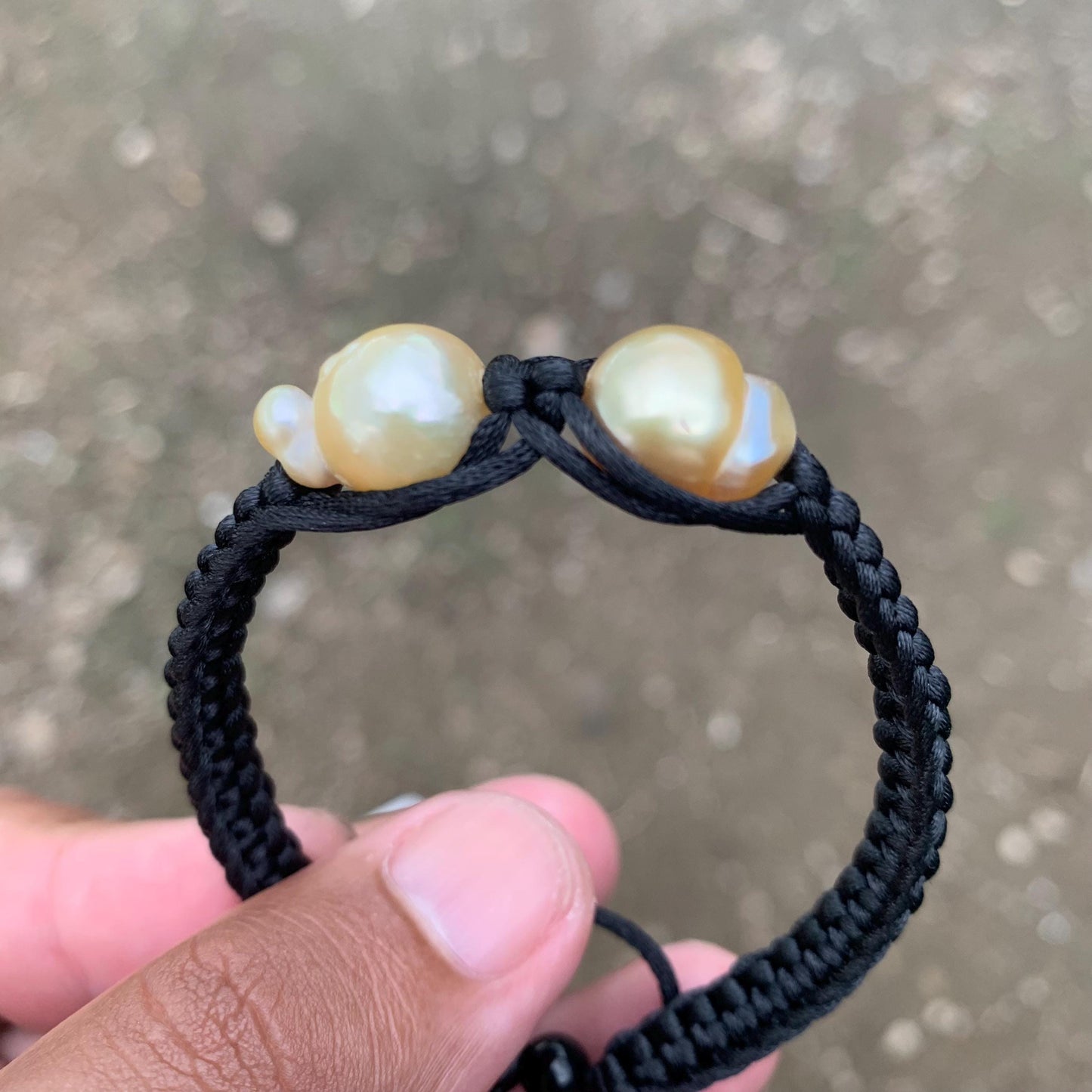 Handmade Bracelet With Indonesia South Sea Pearl BoZorX Size 11-11.5mm R-16