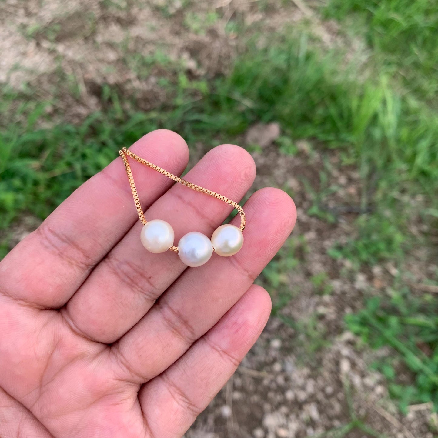 8.8-9.5mm Real south sea pearl saltwater pearl Seawater Pearl pendant Necklace BoZorX J-2