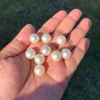 9 Pieces 13.3-13.49mm Loose South Sea Pearl Beads Indonesian Seawater Pearl GR-30