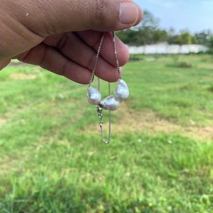 Real South Sea Pearl Necklace with Pearl Pendant D-3