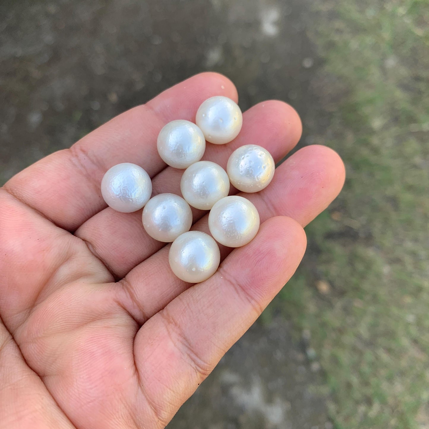 8 Pieces 12.5-12.6mm Indonesia Loose South Sea Pearl Seawater Pearl Beads Special edition Pearl BoZorX GR-24