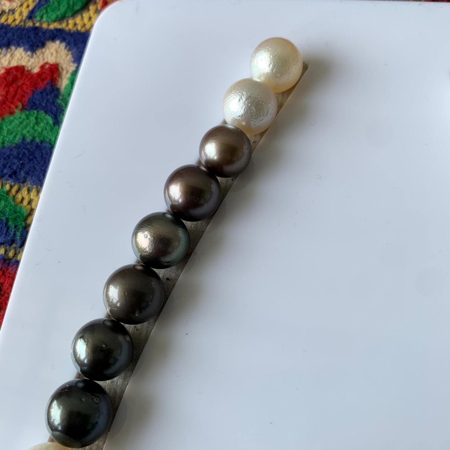 Tahitian Pearl Necklace Black and White Pearl Necklace Koktail Pearl Necklace Mix Color Pearl Necklace Seawater pearl Necklace BoZorX