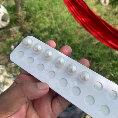 White South Sea Pearl Loose Button Shape, 14.5-16mm BT