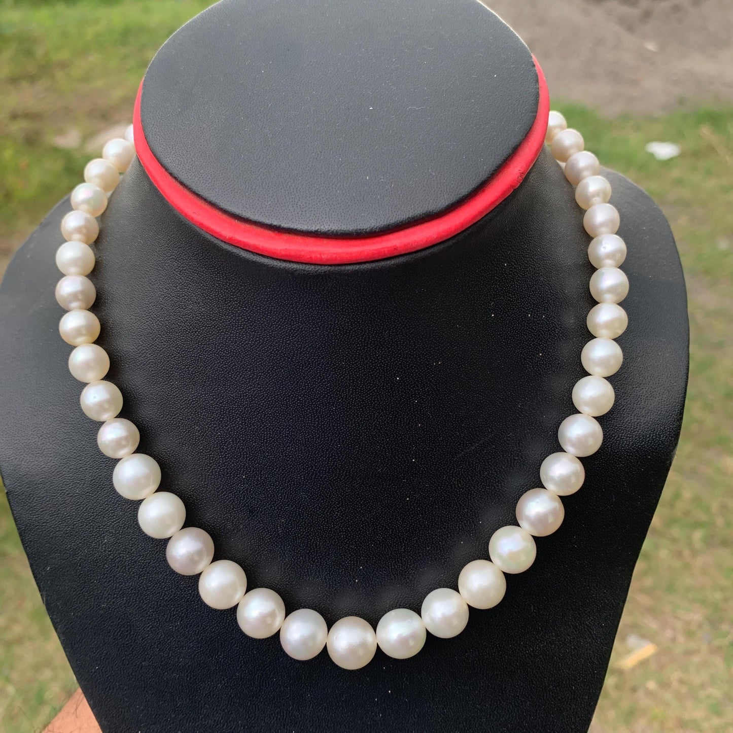 Loose White South Sea Pearl Necklace: Indonesian Saltwater Pearls 7.4mm-11.4mm