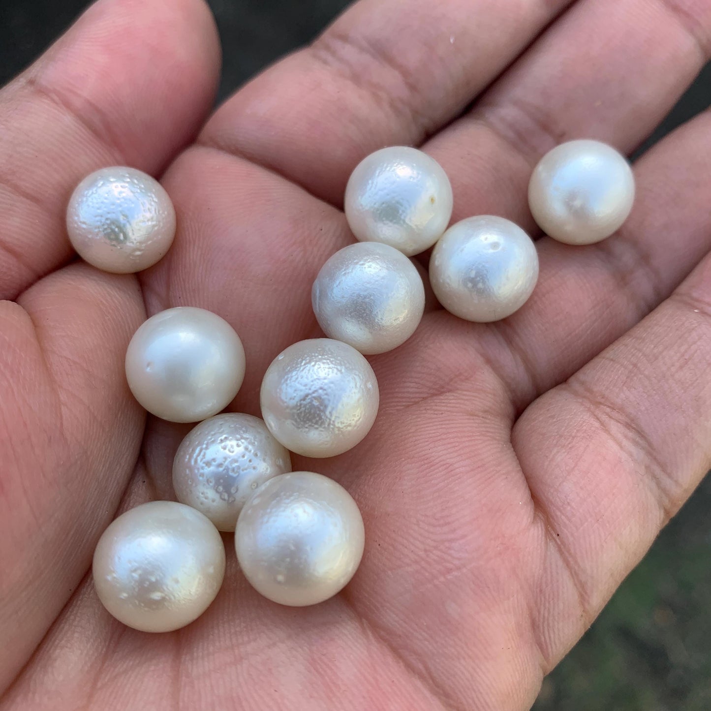 10 Pieces 12.4-12.5mm Indonesia Loose South Sea Pearl Seawater Pearl Beads Special edition Pearl BoZorX GR-25