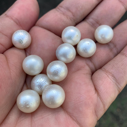 10 Pieces 12.4-12.5mm Indonesia Loose South Sea Pearl Seawater Pearl Beads Special edition Pearl BoZorX GR-25