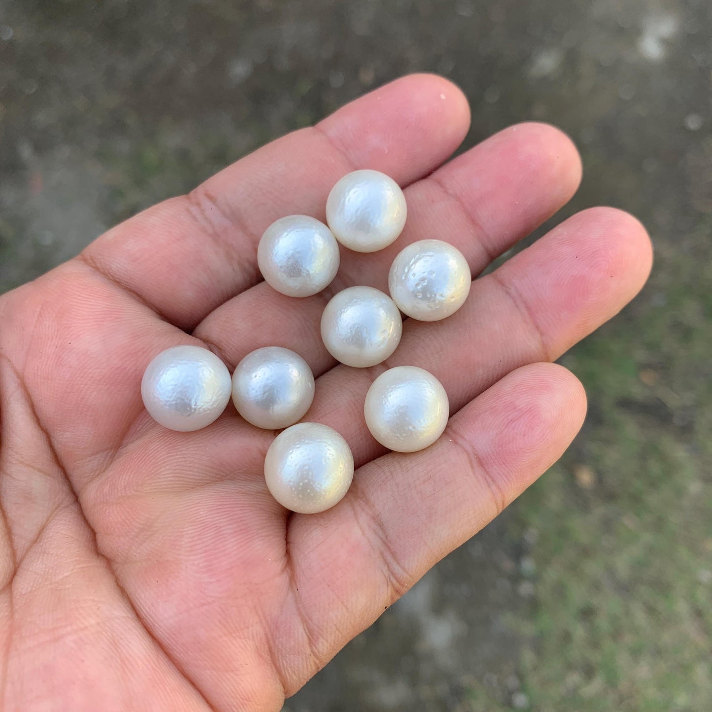 8 Pieces 12.5-12.6mm Indonesia Loose South Sea Pearl Seawater Pearl Beads Special edition Pearl BoZorX GR-24