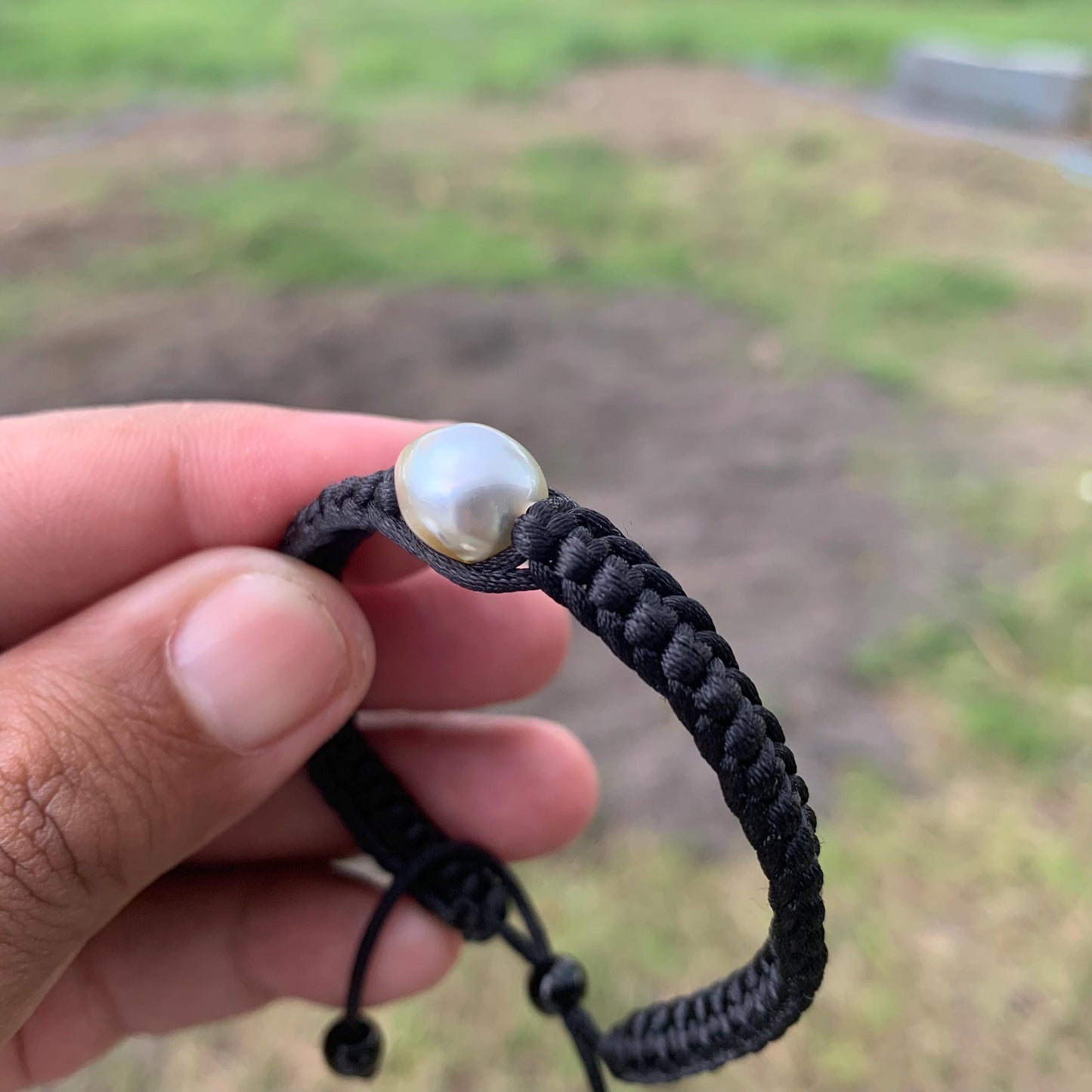 Handmade Bracelet With Indonesia South Sea Pearl BoZorX Size 10.5mm R-9