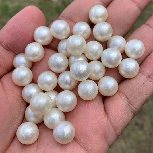 31 Pcs 11-11.4mm Indonesia Loose South Sea Pearl Seawater Pearl Beads Special edition Pearl BoZorX GR-21
