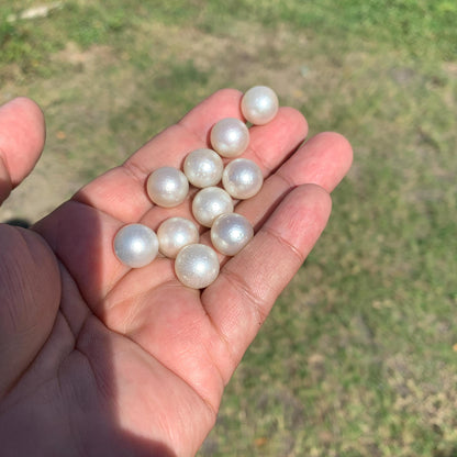 10 Pieces 12.7-12.9mm Indonesia Loose South Sea Pearl Seawater Pearl Beads Special edition Pearl BoZorX GR-23