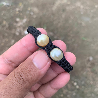Handmade Bracelet With Indonesia South Sea Pearl BoZorX Size 10.5-11mm R-15