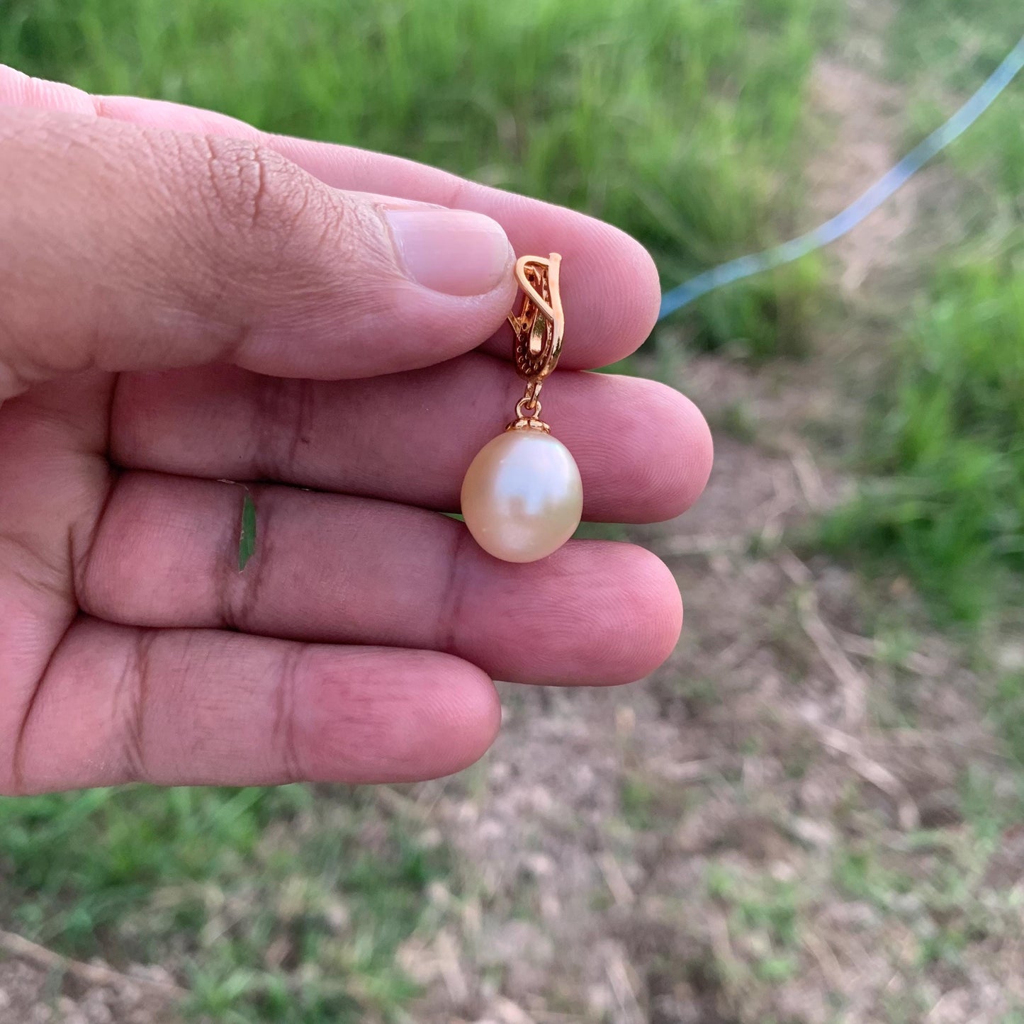 13mm Real south sea pearl saltwater pearl seawater pearl Pendant BoZorX L-7