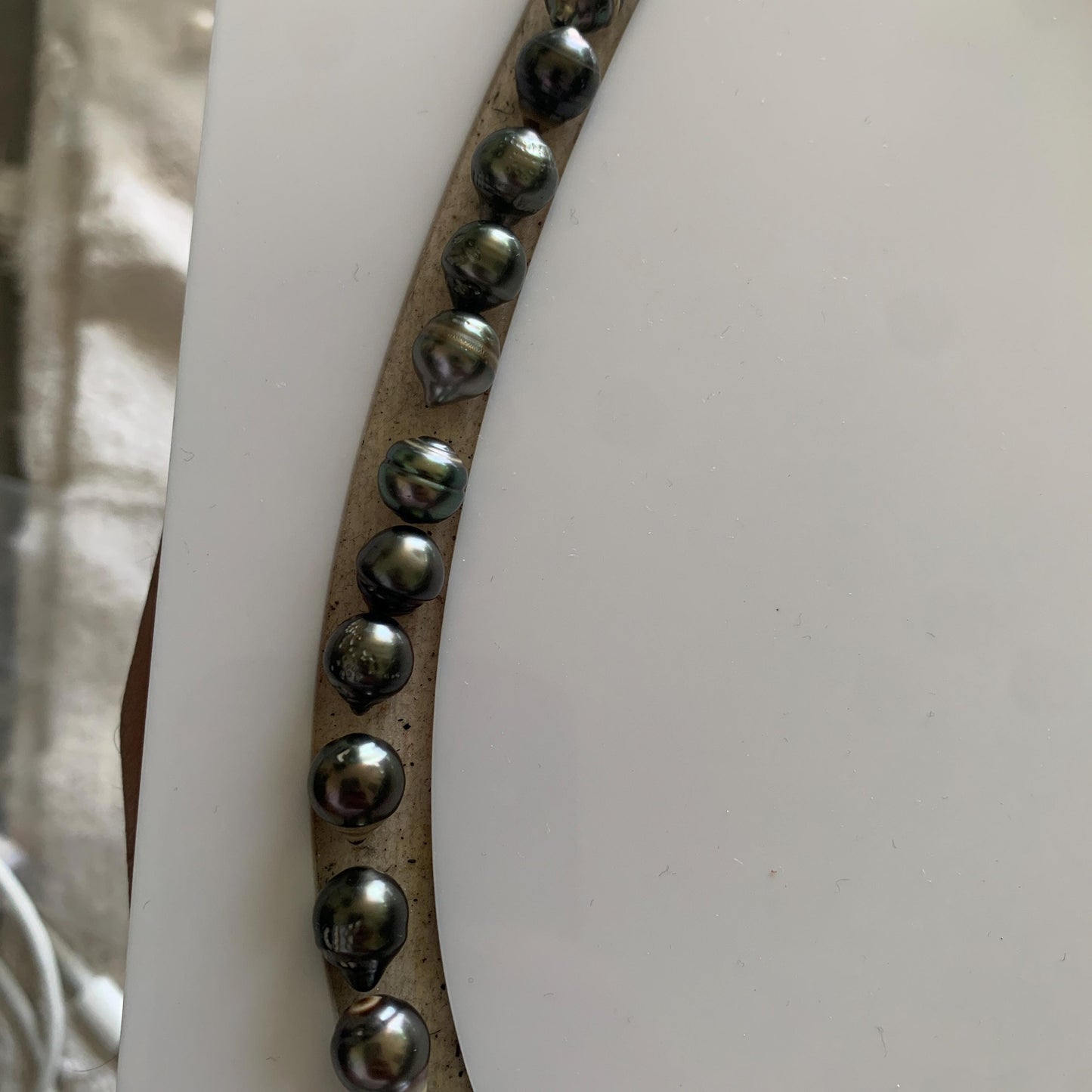 Tahitian Pearl Necklace Black Pearl Necklace Baroque Pearl Necklace Pearl Necklace Seawater pearl Necklace 8mm BoZorX