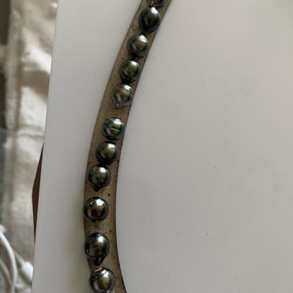 Tahitian Pearl Necklace Black Pearl Necklace Baroque Pearl Necklace Pearl Necklace Seawater pearl Necklace 8mm BoZorX