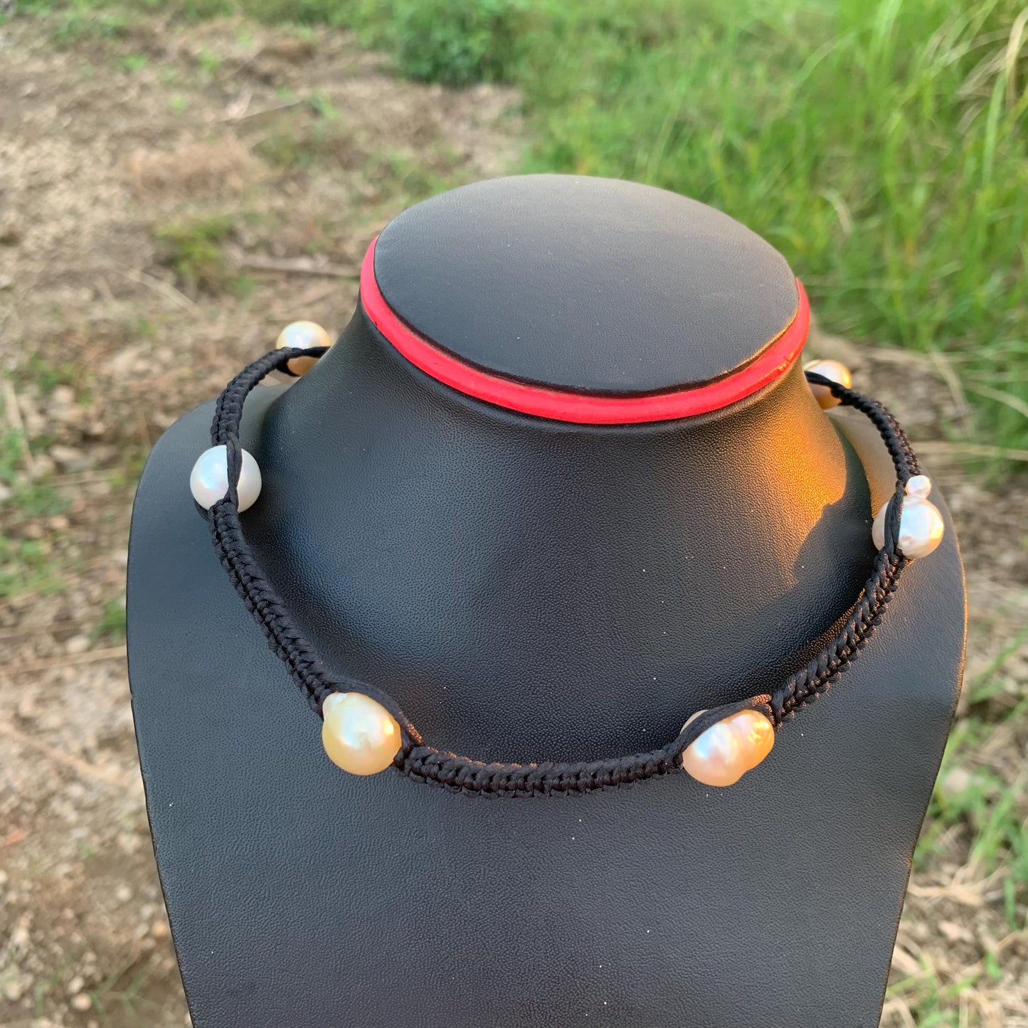 Indonesia South Sea Pearl seawater pearl Choker Necklace Pearl Size 12.5-13.5mm BoZorX CK-2