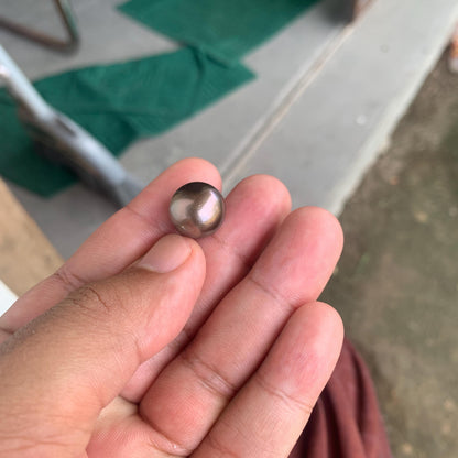 14mm Loose Seawater Tahitian Black Pearl Beads BoZorX BT-6