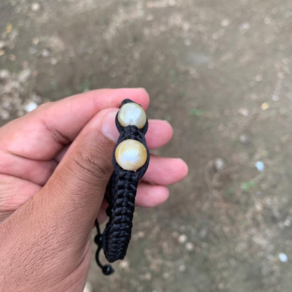 Handmade Bracelet With Indonesia South Sea Pearl BoZorX Size 10.5-11mm R-15