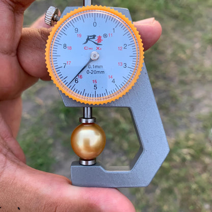 16.2x15.4mm Large Golden South Sea Pearl Undrilled Seawater Pearl PP-2