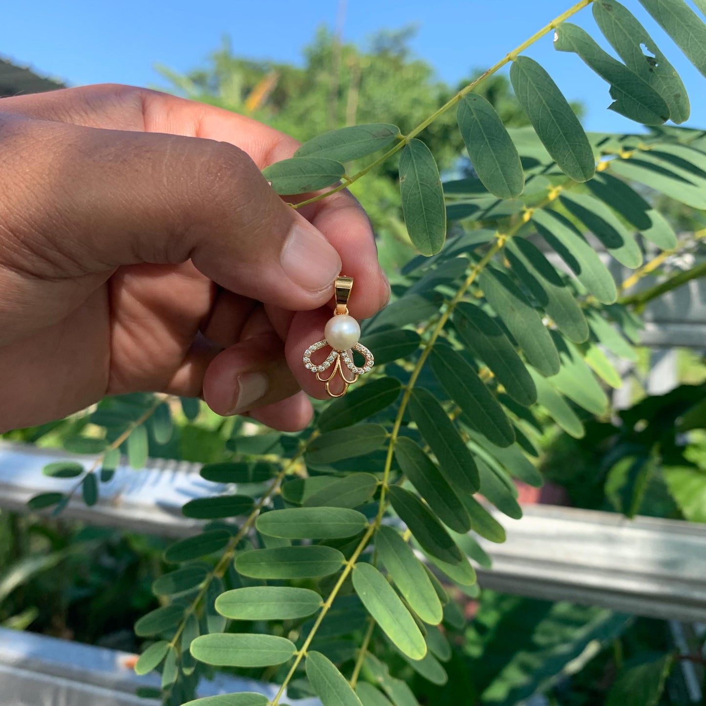 Real South Sea Pearl Pendant 7mm Saltwater Pearl JN-4