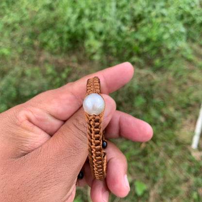 Handmade Bracelet With Indonesia South Sea Pearl BoZorX Size 10.3mm R-13