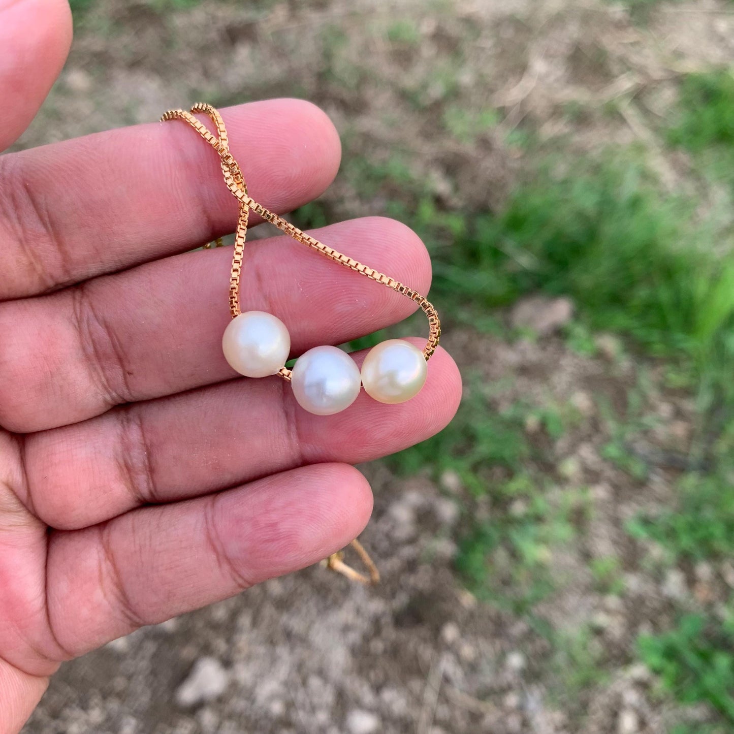 8.8-9.5mm Real south sea pearl saltwater pearl Seawater Pearl pendant Necklace BoZorX J-2