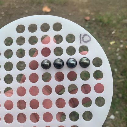 4 Pcs 10mm Loose Seawater Black Pearl Tahitian Edition Pearl Beads BoZorX BT-2