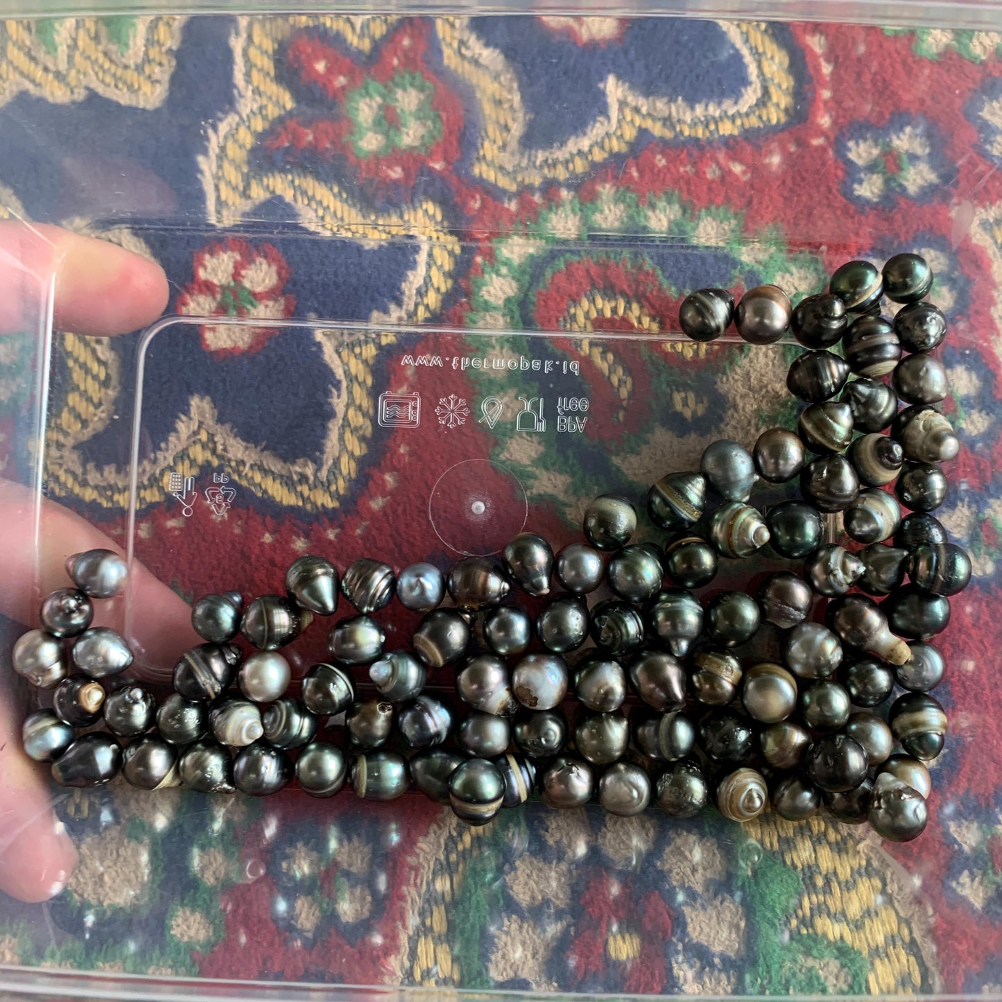 8mm Loose Black Saltwater Pearl Black Seawater Pearl Tahitian Baroque Pearl Tahitian Pearl Beads BoZorX Black Pearl BT-7