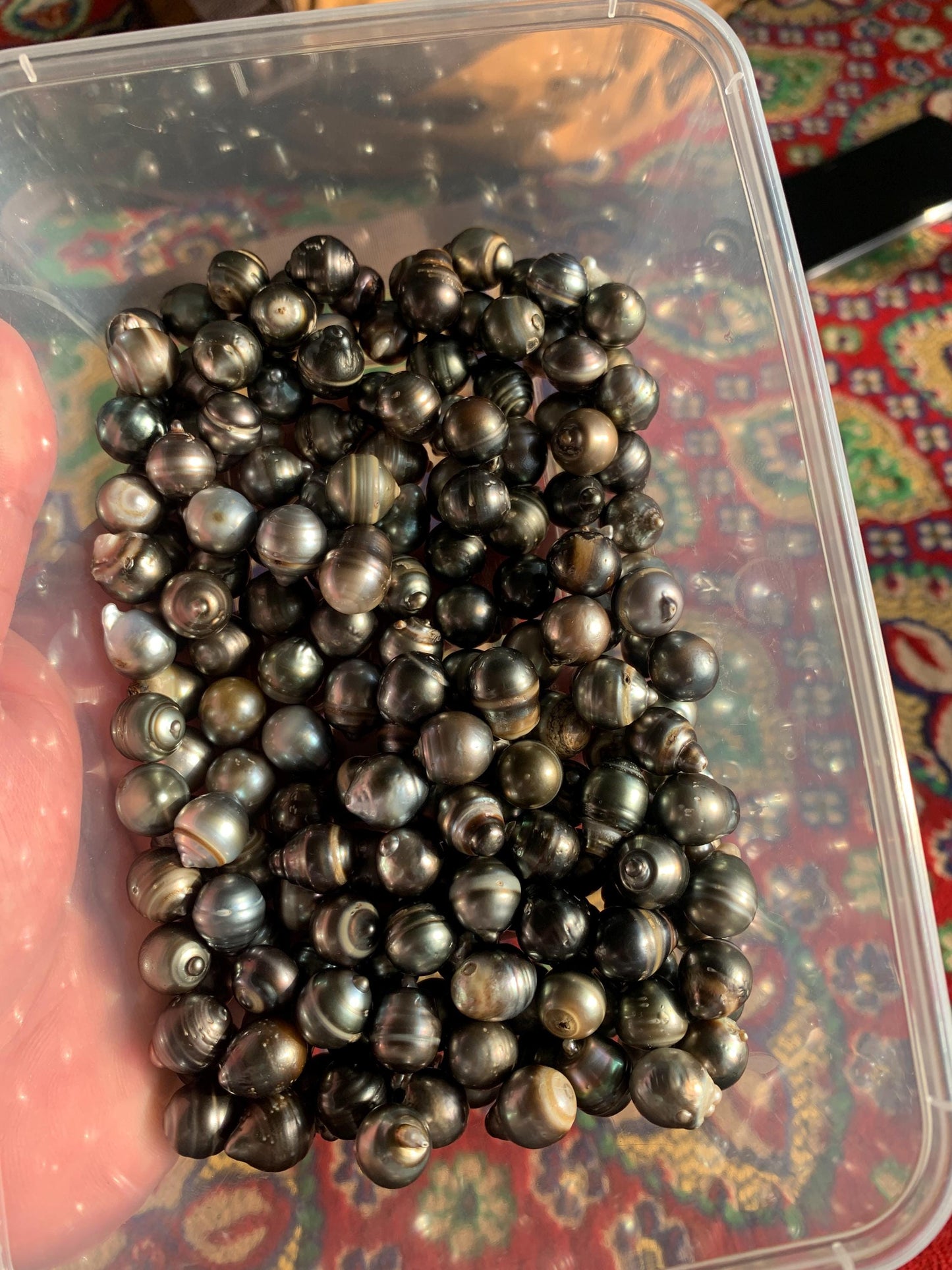 11mm Loose Saltwater Tahitian Black Pearl Baroque Beads BoZorX BT-10