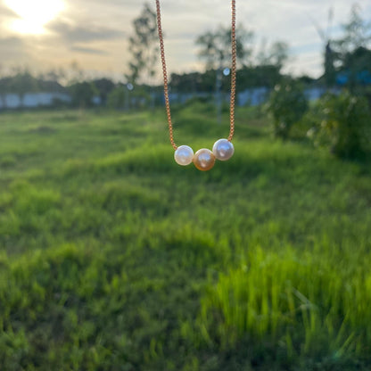 Real South Sea Pearl Necklace Saltwater Pearl Pendant (7.5-8.5mm) BoZorX M-1