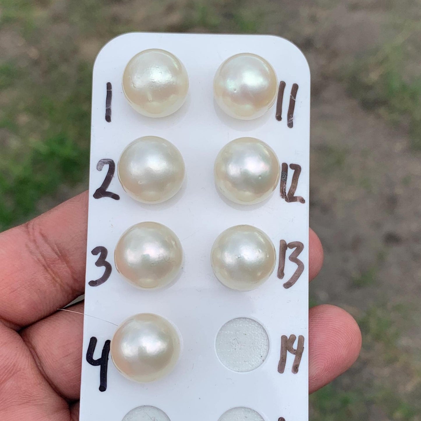 Large South Sea Pearl Beads: Genuine Indonesian Loose Pearls (14.4-14.9mm) HB-R3