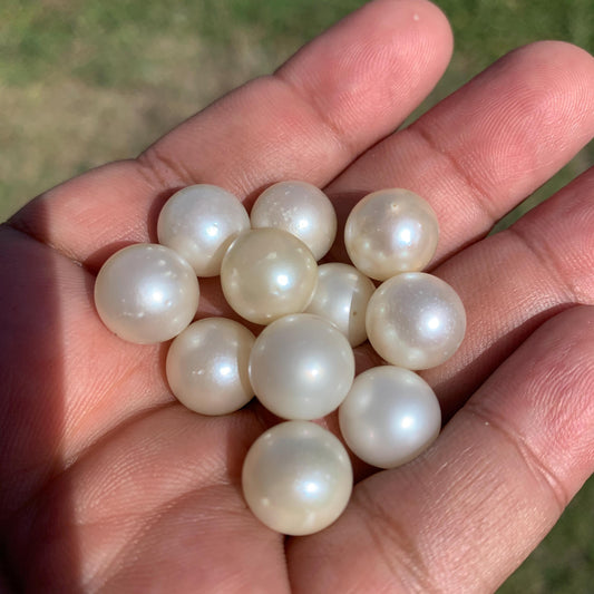 11 Pieces 11.5-11.69mm Indonesia Loose South Sea Pearl Seawater Pearl Beads Special edition Pearl BoZorX GR-26