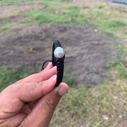 Handmade Bracelet With Indonesia South Sea Pearl BoZorX Size 10.5mm R-9