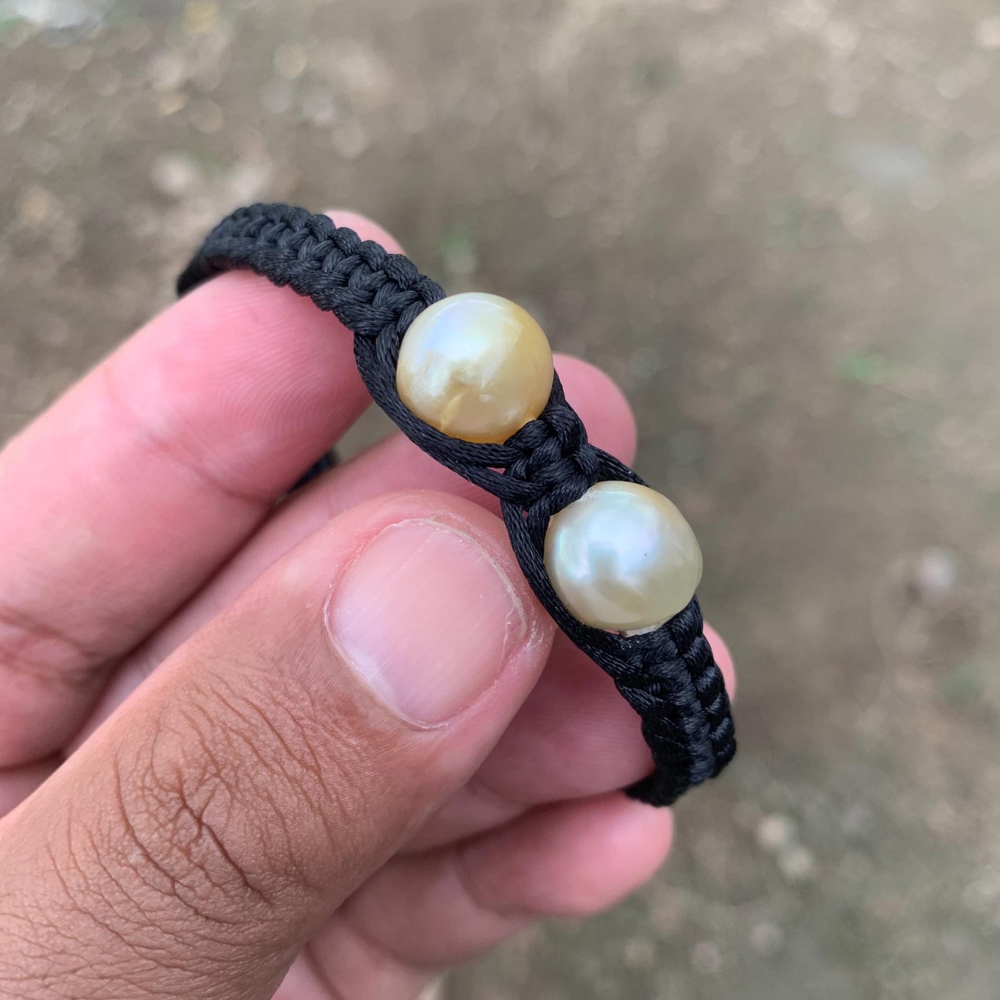 Handmade Bracelet With Indonesia South Sea Pearl BoZorX Size 10.5-11mm R-15