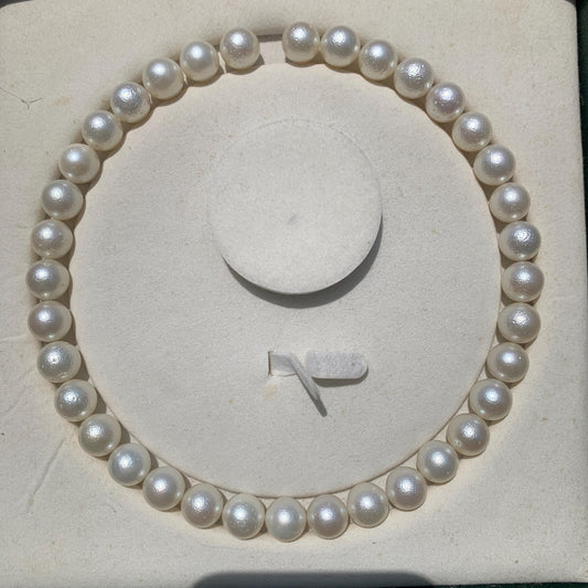 Indonesia White South Sea Pearl Necklace Saltwater Pearl Necklace Seawater Necklace Pearl Necklace 12-12.4mm  GR-13