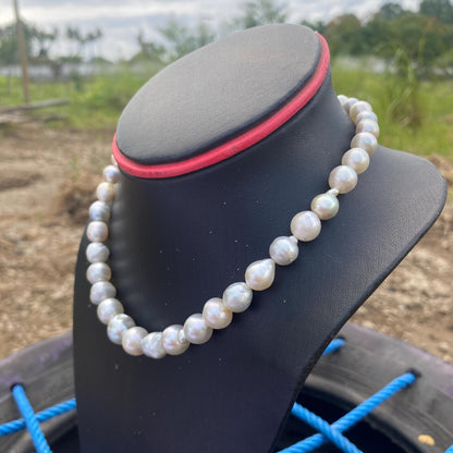 Genuine South Sea Pearl Necklace Saltwater Pearl (7.5-11.4mm, 45cm)