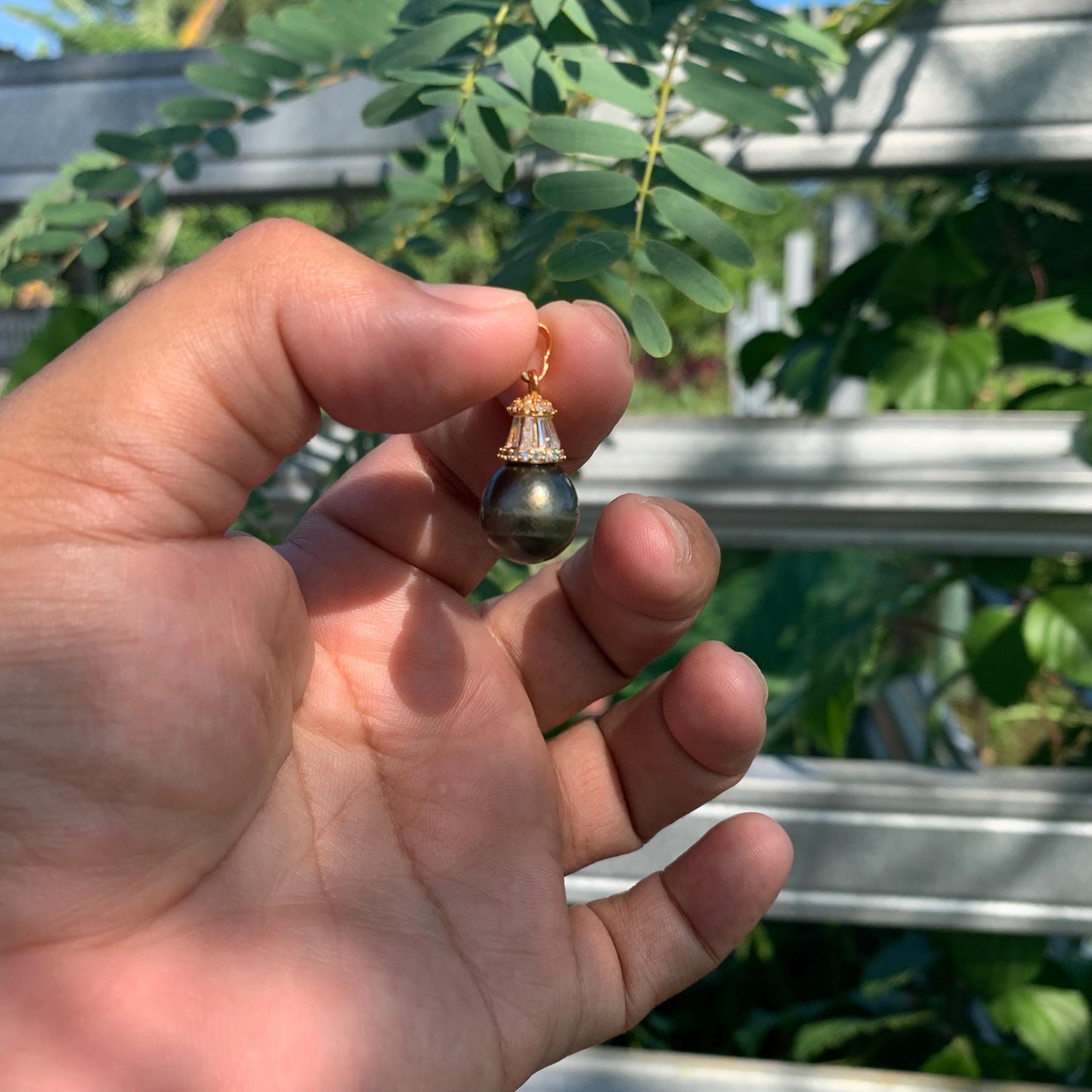 Real South Sea Pearl Pendant 12mm Saltwater Pearl JN-2