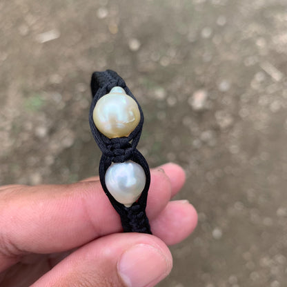 Handmade Bracelet With Indonesia South Sea Pearl BoZorX Size 10.5-12mm R-17