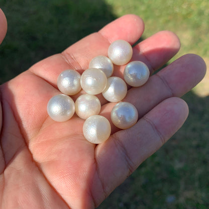 10 Pieces 12.7-12.9mm Indonesia Loose South Sea Pearl Seawater Pearl Beads Special edition Pearl BoZorX GR-23