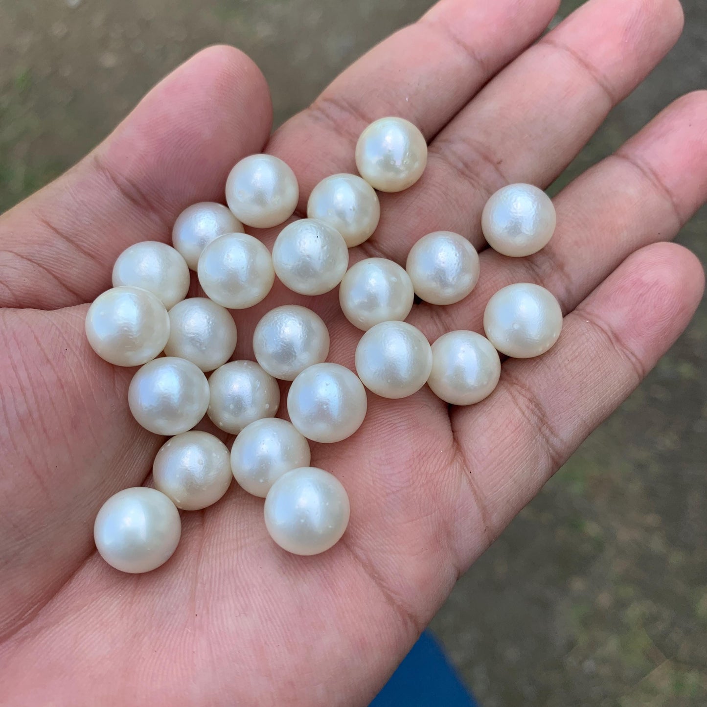 23 Pieces 11.69-11.9mm Indonesia Loose South Sea Pearl Seawater Pearl Beads Special edition Pearl BoZorX GR-22