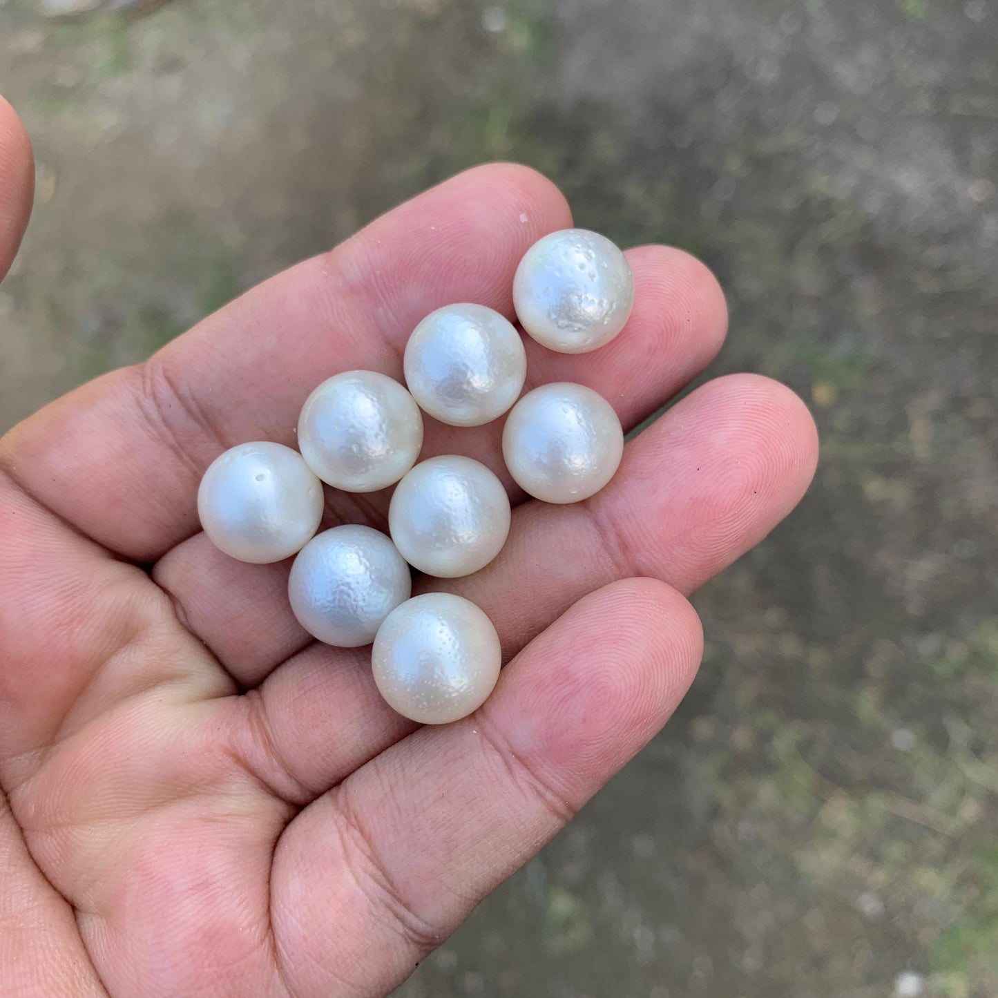 8 Pieces 12.5-12.6mm Indonesia Loose South Sea Pearl Seawater Pearl Beads Special edition Pearl BoZorX GR-24