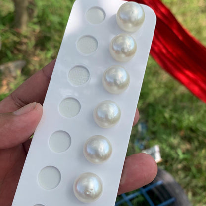 White South Sea Pearl Loose Button Shape, 14.5-16mm BT