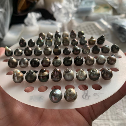 10mm Loose Tahitian Baroque Saltwater Pearl Beads Seawater Black Baroque BoZorX BT-9