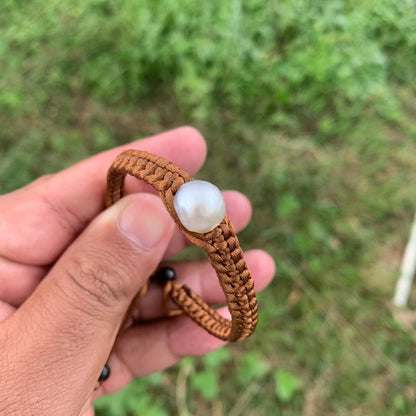 Handmade Bracelet With Indonesia South Sea Pearl BoZorX Size 10.3mm R-13